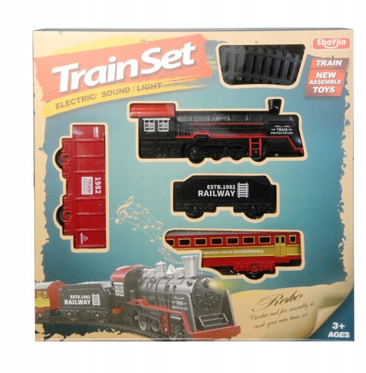 Speelgoedtrein met Rails, Geluid & Licht - Cadeau voor Kinderen