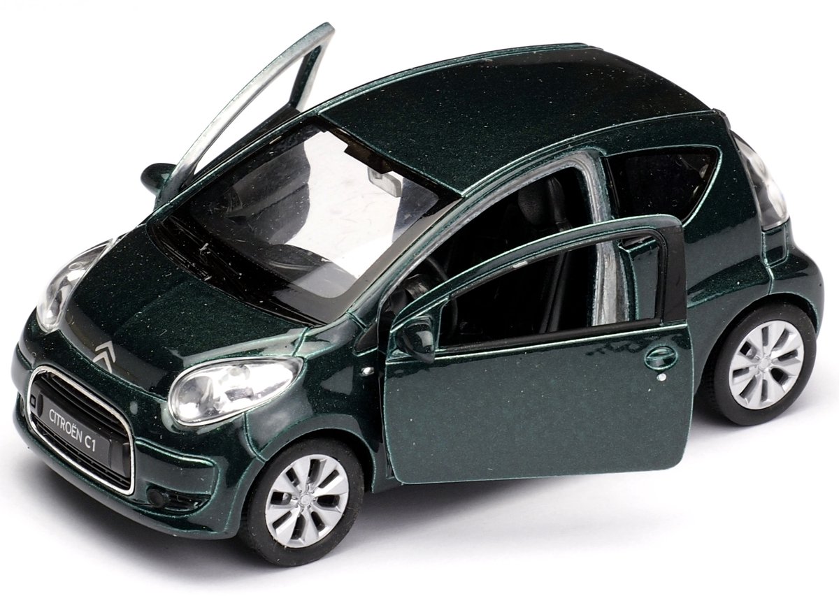 Welly Citroën C1 Donkergroen Metaal - Met Openende Deuren