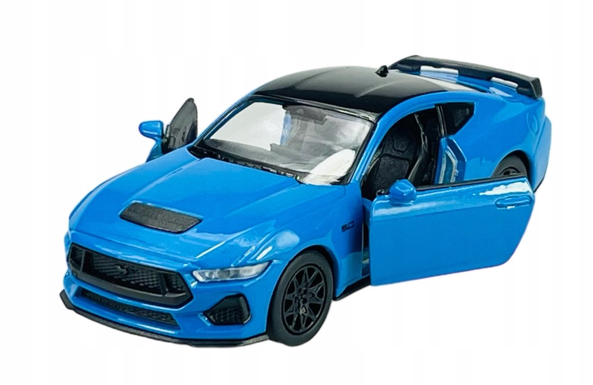 Welly 2024 Ford Mustang GT Blauw Metaal Modelauto 1:34