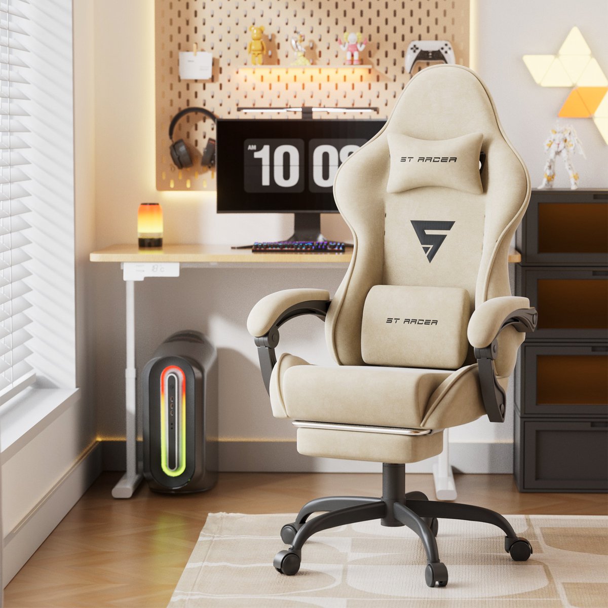 Soontrans Ergonomische Gamingstoel Met Hoofdsteun en - afbeelding 2