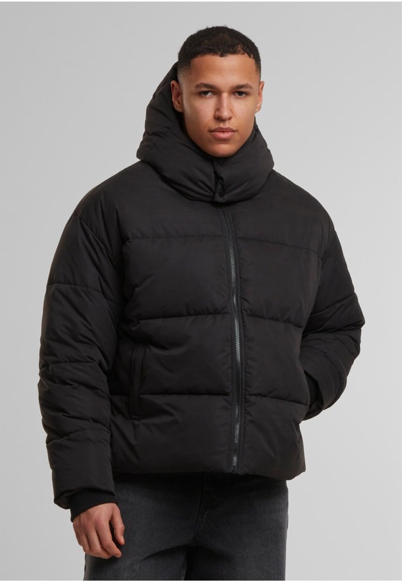 Urban Classics Puffer Jack met capuchon Heren Winterjas – XL Zwart