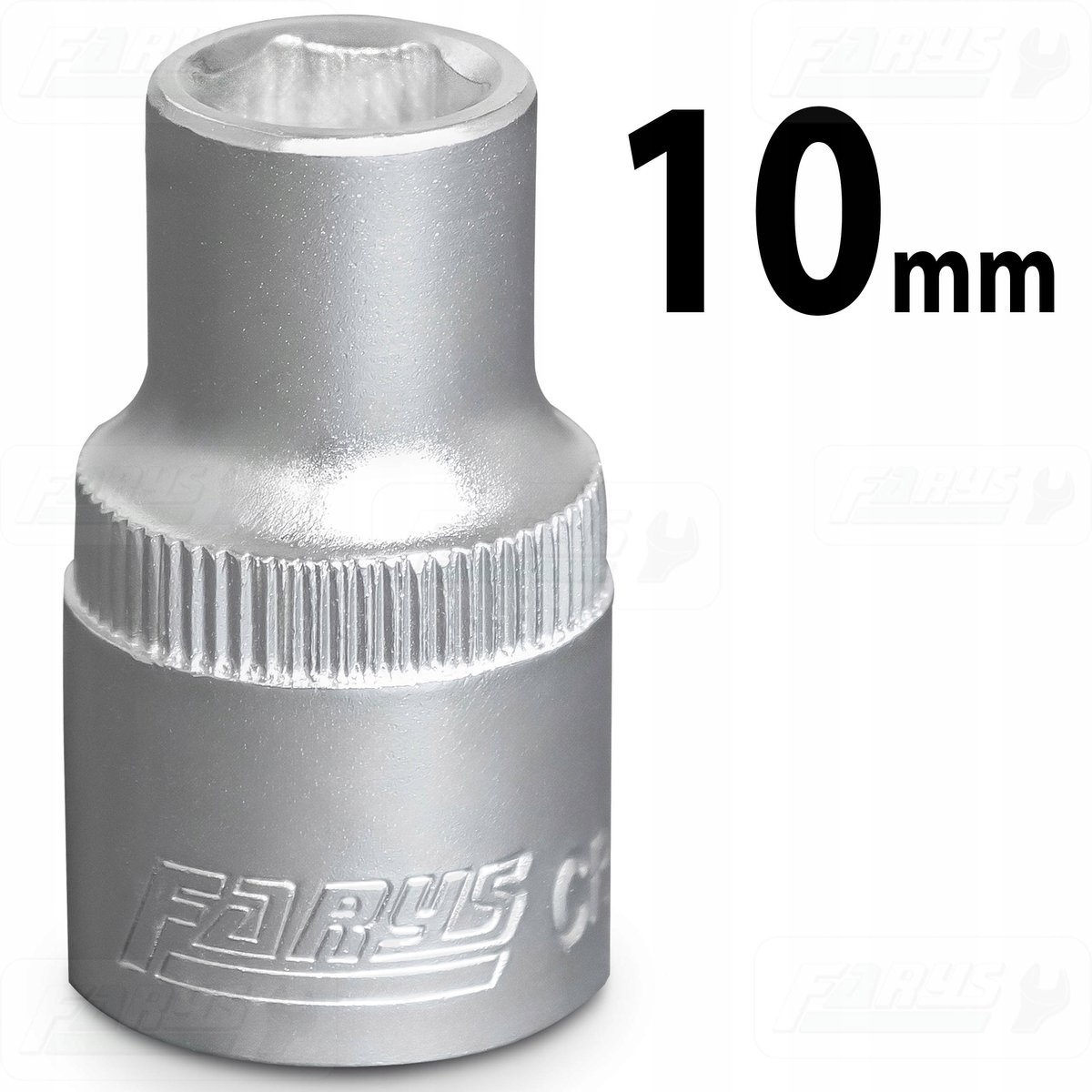 Dopsleutel 10mm 1/2" Zeskant Kort CrV FR1203