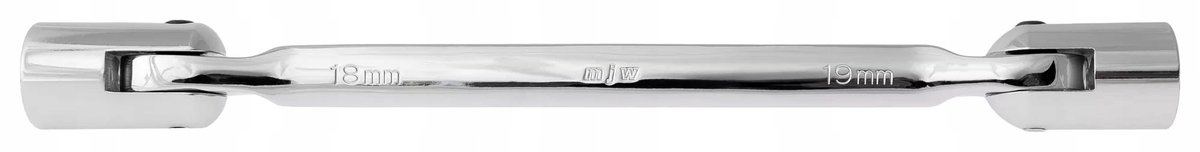 MJW 18x19mm Dubbele Ringratelsleutel - Flexibel & 12-punts