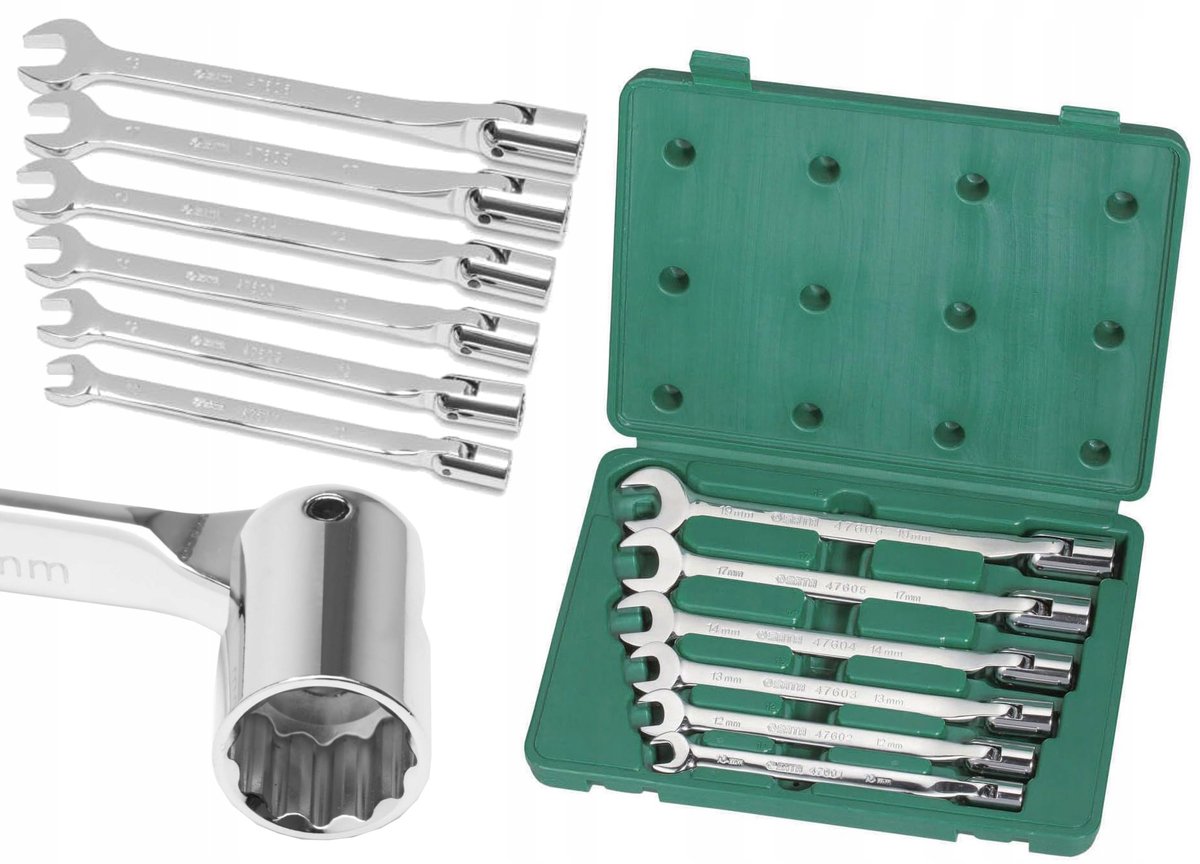 SATA Ringsleutelset 6 Delig met Schroefdraad, Inclusief Koffer