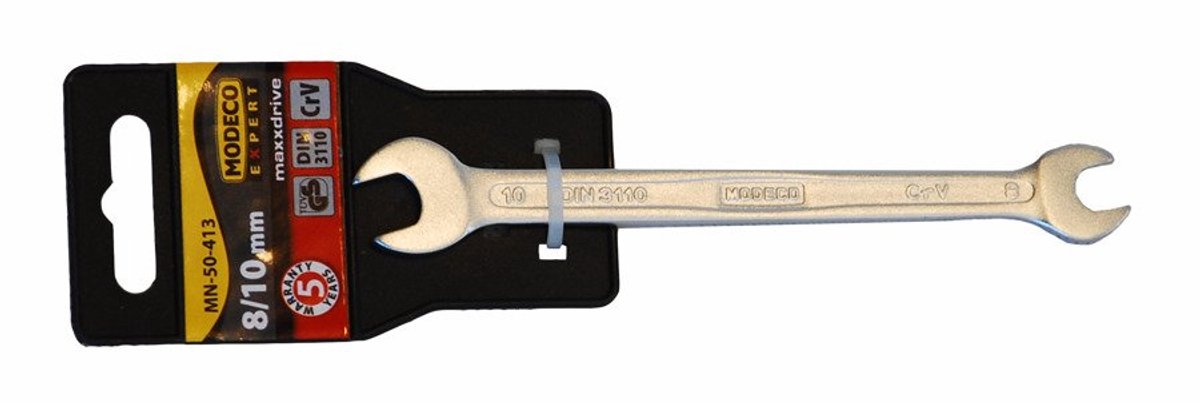 Vaste Sleutel 8x10mm, 14cm Lengte, CRV Staal