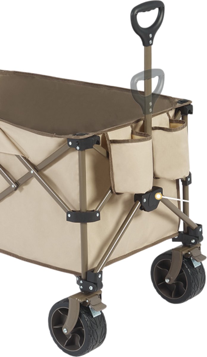 Naturehike all-terrain bolderkar - 186 L / 150 kg laadvermogen - brede terreinwielen met remmen - meest stabiele bolderkar - viervoudig opvouwbare campingkar van Naturehike — afbeelding 5