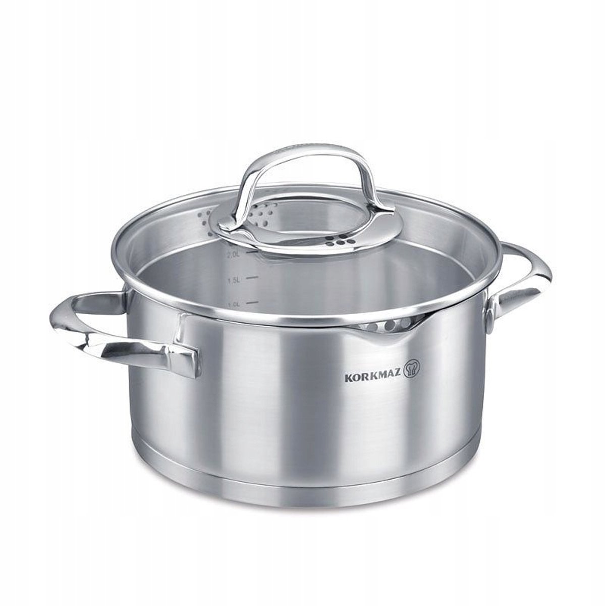 Korkmaz Steama Inductie Pan met Deksel - 1.6L RVS