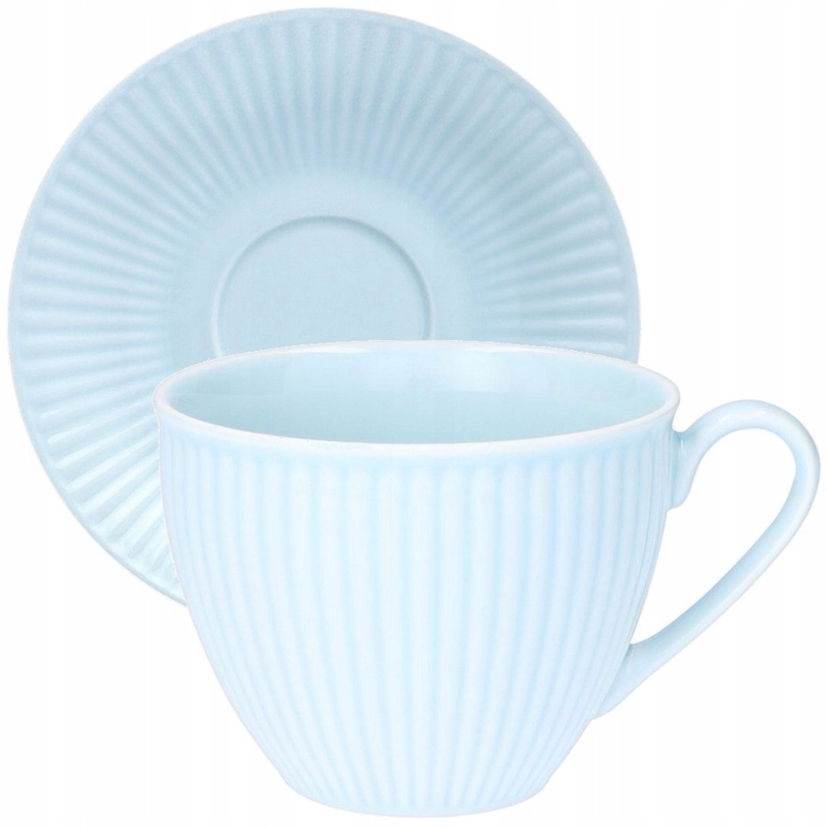 Merkloos Koffieservies Zwart Porselein voor 6 Personen - 12 Delig