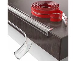 Hoekbeschermers voor tafels - Meubelrandbeschermers - Transparante beschermers - PVC-randbeschermers - Baby anti-collision-20mm*20mm*1m