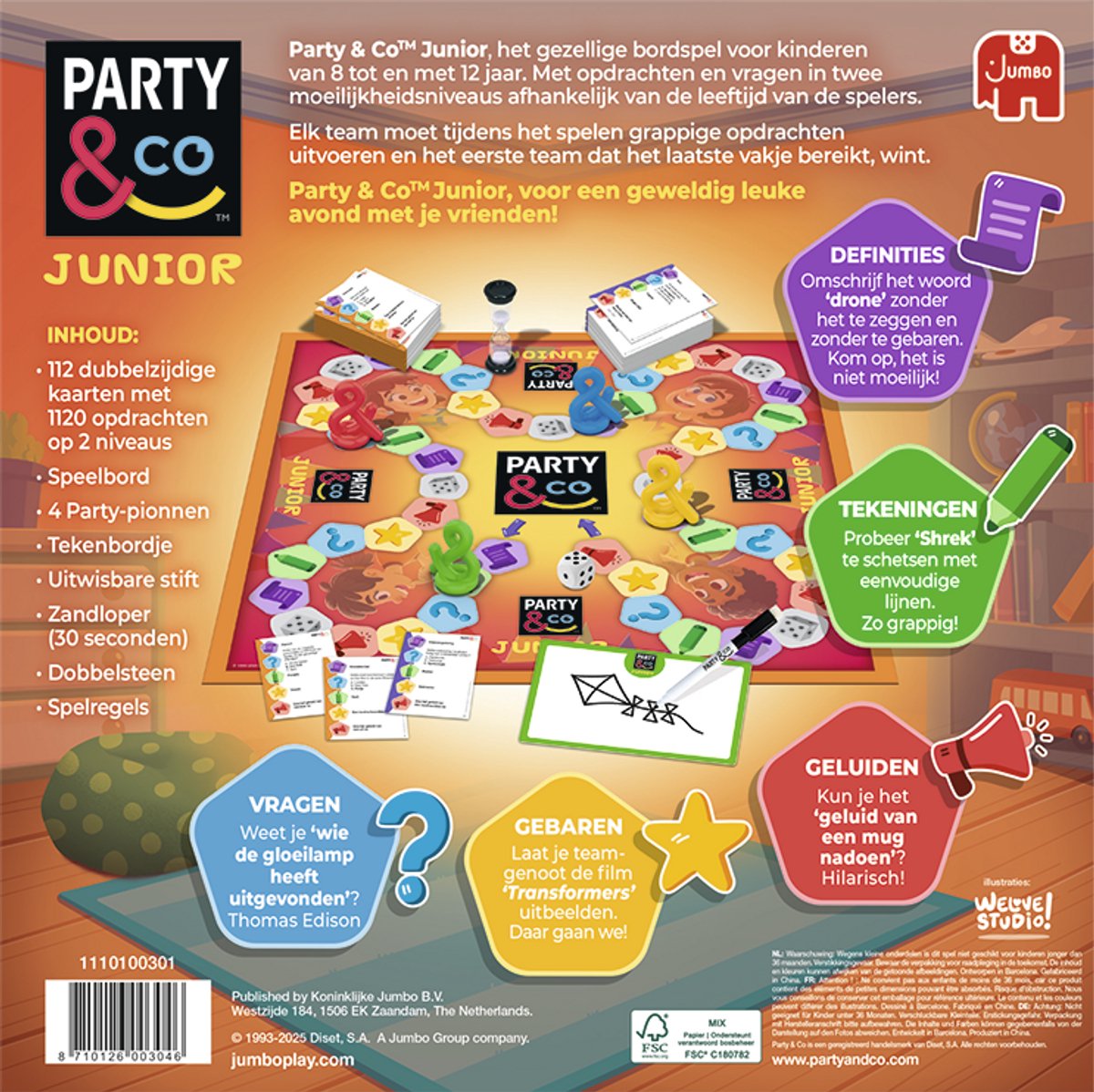 Jumbo - Party & Co. Junior - Bordspel voor kinderen - Vanaf 8 jaar - Actiespel - Partyspel — afbeelding 7