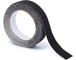 Antisliptape - Zwart - 5 Meter – 25 mm Breed – Zelfklevende Anti-Slip Tape voor Binnen & Buiten – Trap Antislip Stroken voor Trappenhuis, Vlonders, Oprit & Badkamer – Sterke Grip & Weerbestendig