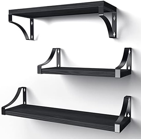 3 Pack Acryl Drijvende Wandplanken voor Eenvoudige Installatie Ruime en Clear Planken voor Badkamer Keuken Meisje of Jongen Slaapkamer Decor en Opslag Oranje Kleur Optie