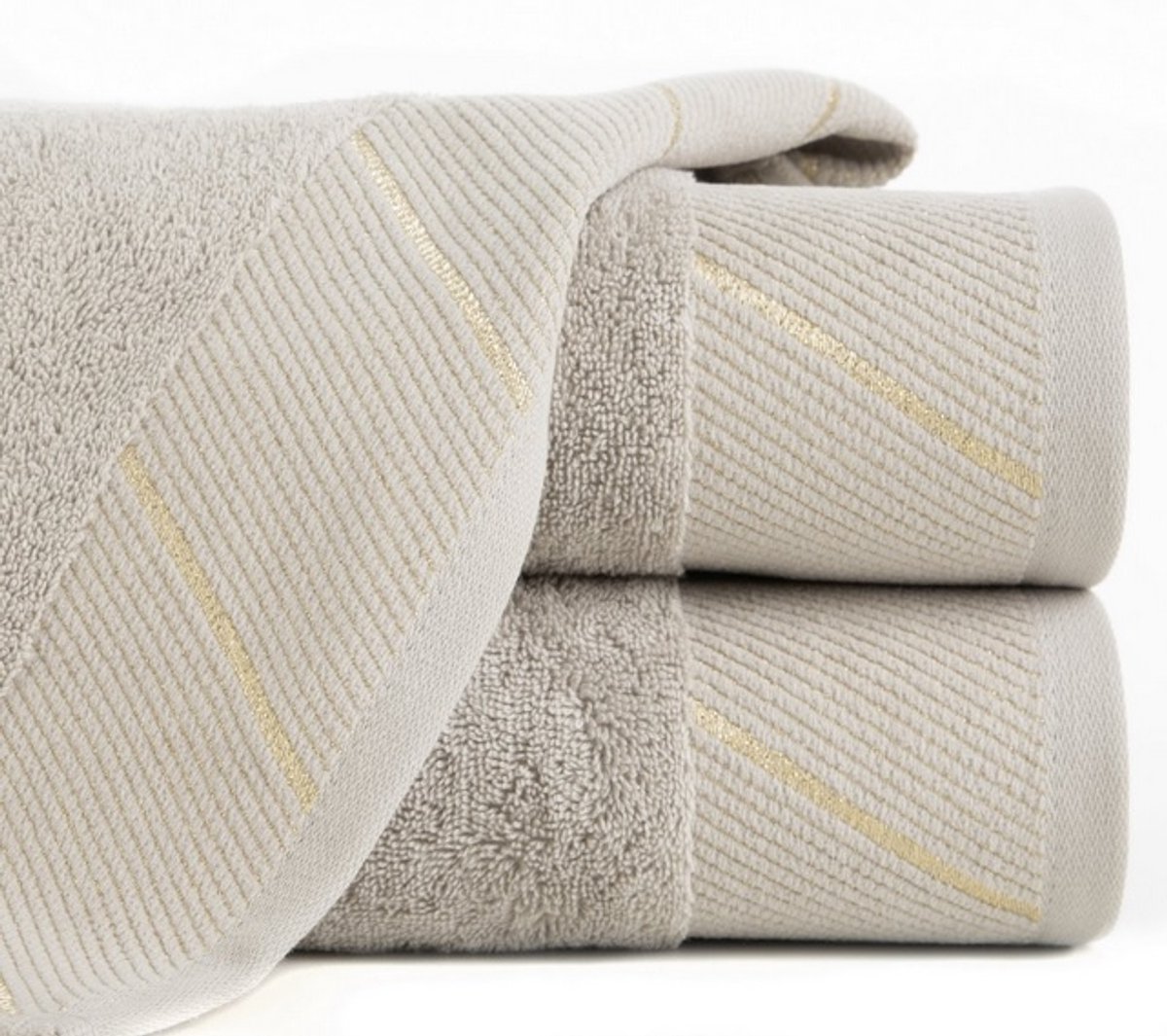Luxe Badhanddoek Evita 70x140cm - 100% Katoen, Zilveren Draad
