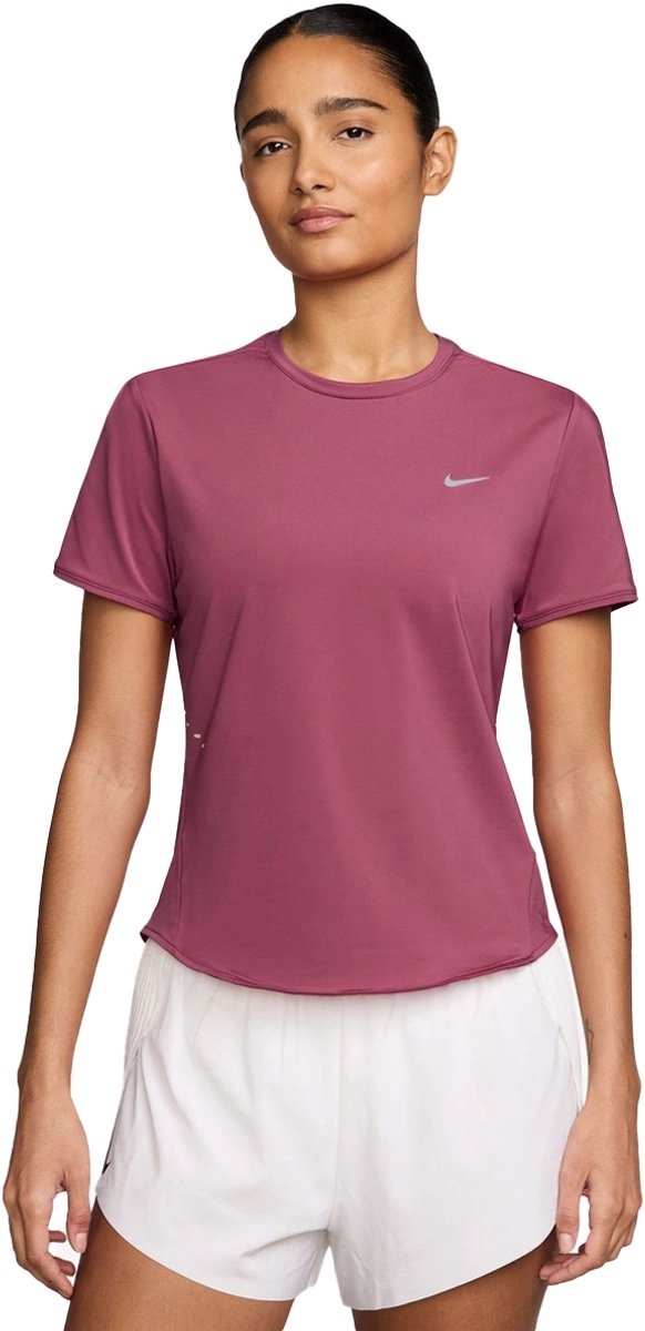 Nike Dri-FIT Swift Hardloopshirt Dames – Ademend Sport T-Shirt met Vochtregulatie – Lichtgewicht Running Shirt voor Training & Hardlopen Roze