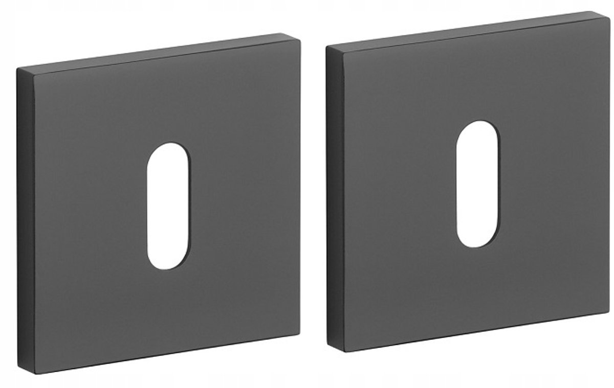 Aprile Comfort Vierkant Sleutelrozet 53x53x7mm Zwart Rozetten