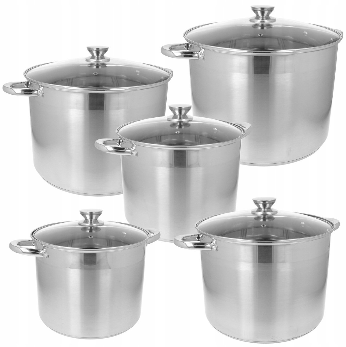 Grote 10L Kookpan RVS met Deksel - Geschikt voor Inductie & Gas
