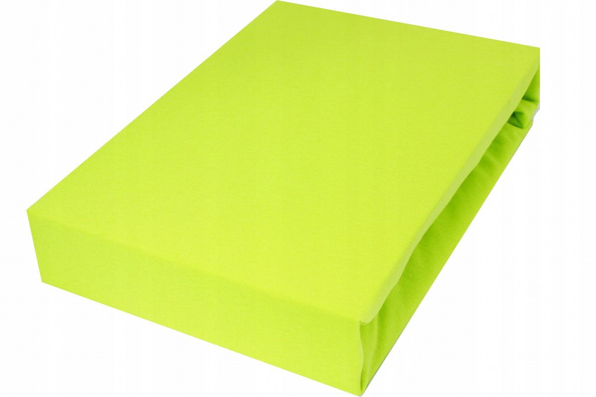 Jersey hoeslaken 80x160 cm met elastiek, 100% katoen, limoengroen