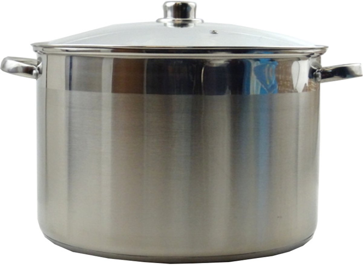 Grote RVS Kookpan 20L - Geschikt voor Inductie - 36cm Diameter