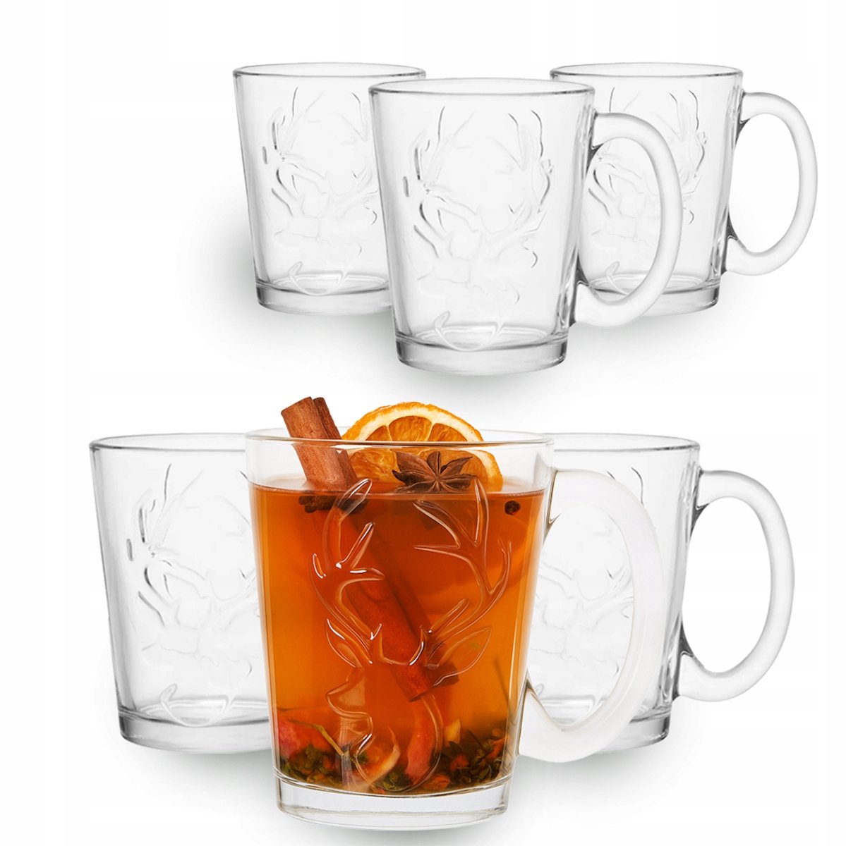 Altom Design Kerstmokken Hert 300ml - Set van 6