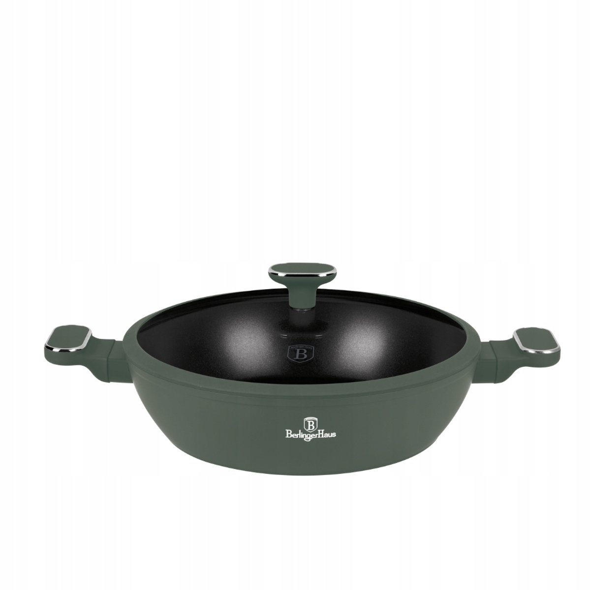 BerlingerHaus Lage Pan Mat Groen 30cm - TitanPro Anti-aanbak