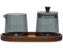 S|P Collection Melkkan en suikerpot 22cl grijs Luma