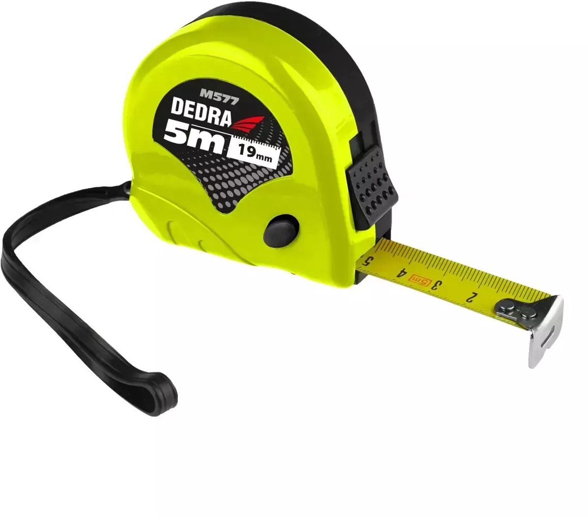 DEDRA M577 Rolmaat 5m x 19mm met Dubbele Autoblokkade