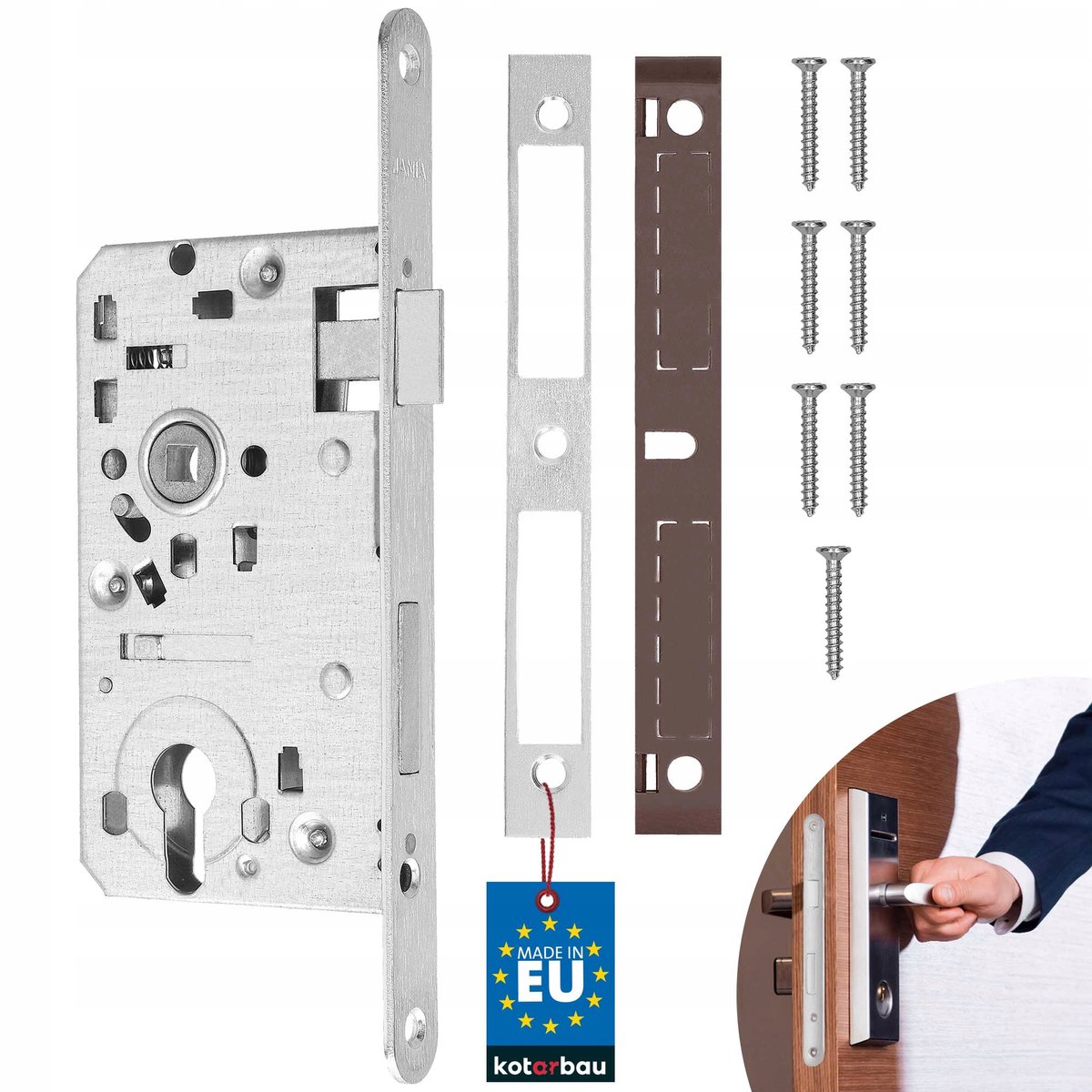 Kotarbau Inbouwslotdeur Hek Verzinkt Links 72/55mm