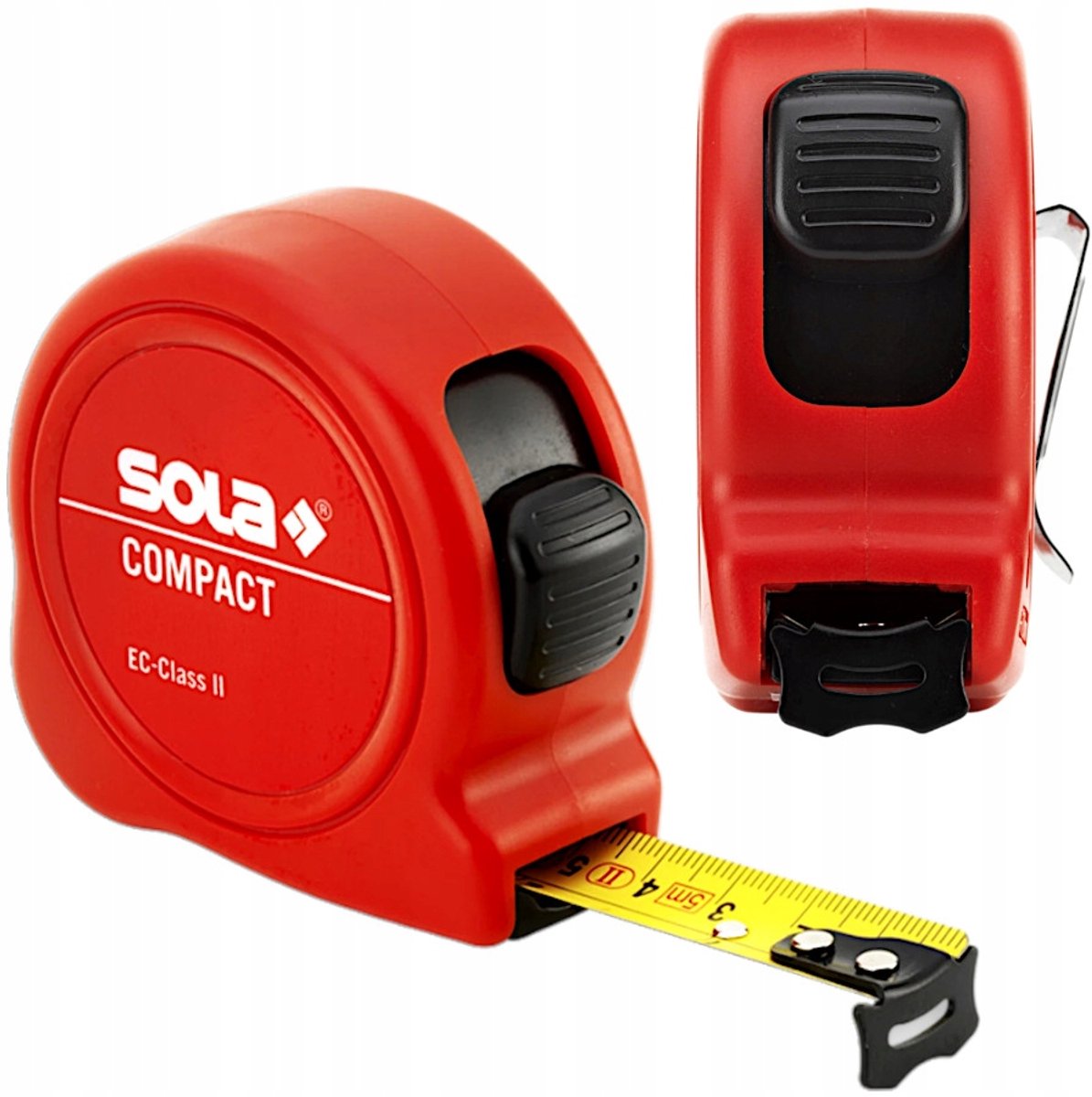 SOLA COMPACT CO Rolbandmaat 3m - Duurzame Stalen Meetlint