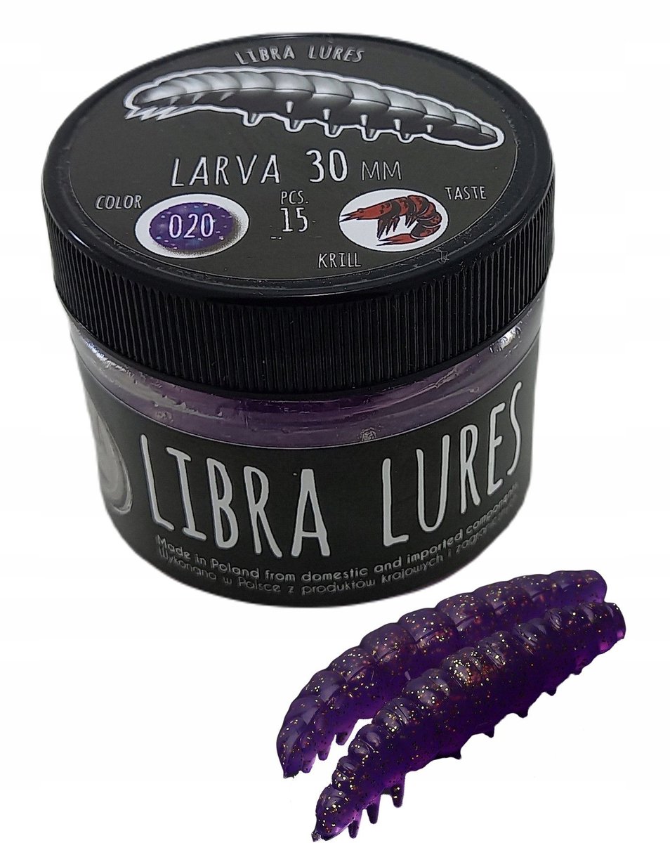 Libra Lures Larva 020 Paars 3.5cm - Zonder Geur