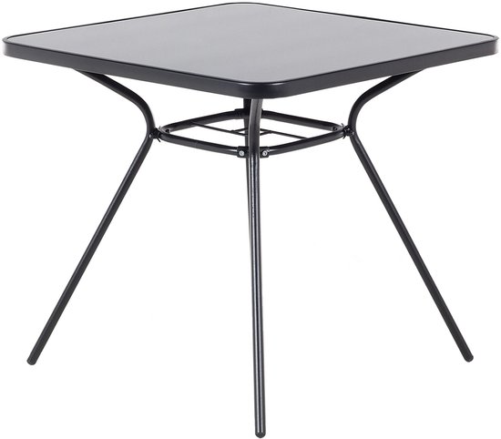 BELIANI LIVO - Tuintafel - Zwart - 80 x 80 cm - Staal
