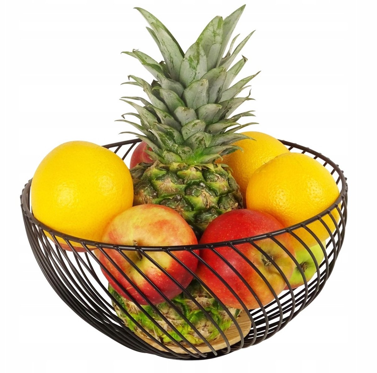 Stijlvolle Zwarte Metalen Fruit- en Groentemand - Elegant Ontwerp
