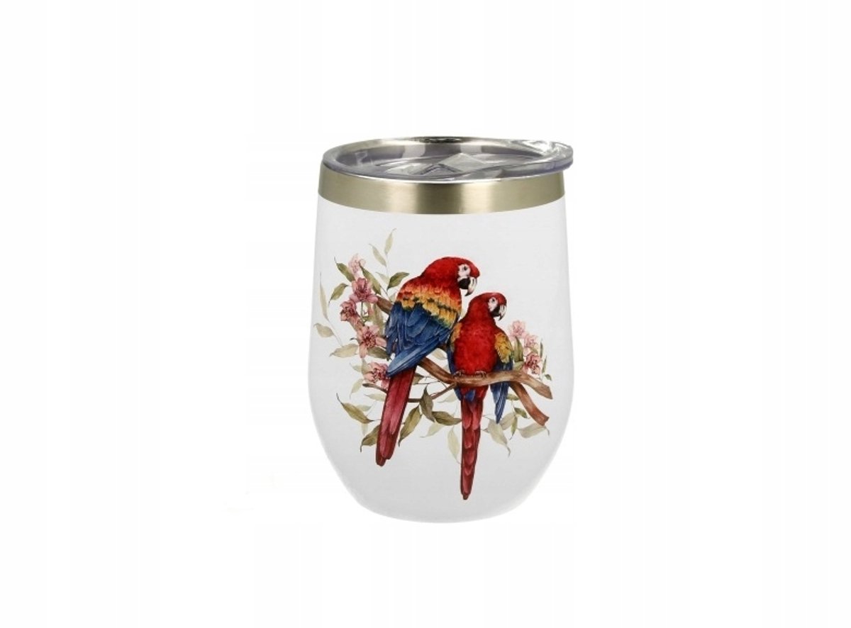Duo Thermosbeker 330ml Papegaaien - RVS, Ideaal Cadeau