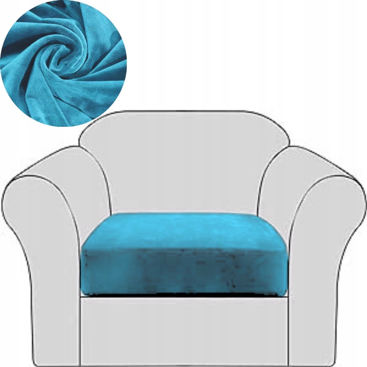 Elastische Pluche Sofahoes - Turkse Velours Beschermhoes