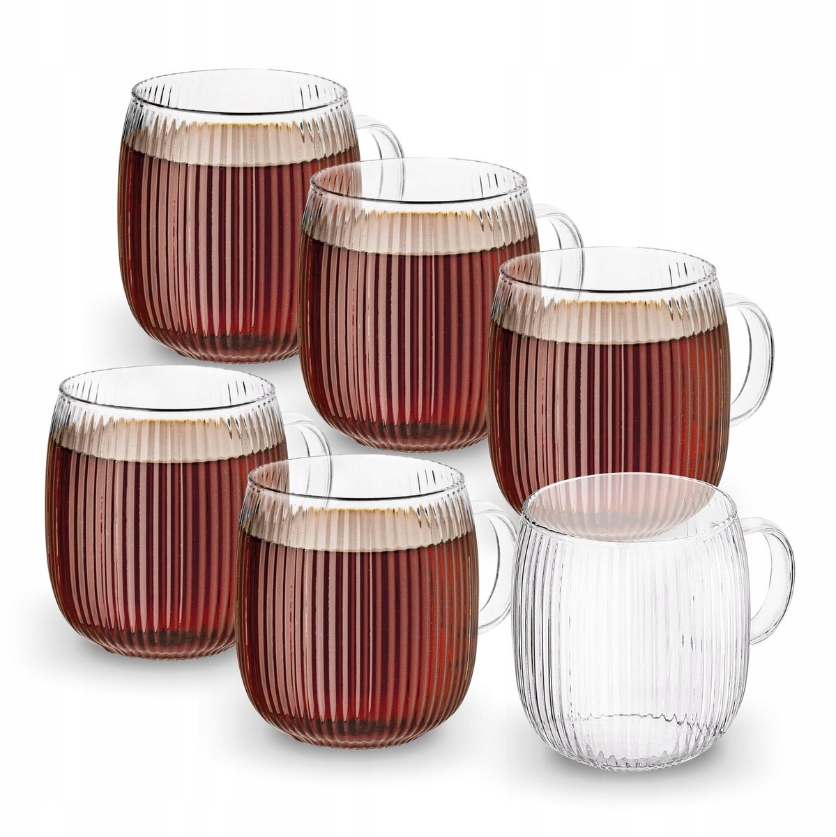 Set van 6 glazen 380ml - Hittebestendig, vaatwasmachinebestendig