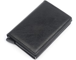 Vitdipy - Pasjeshouder Uitschuifbaar - Pasjeshouder Mannen - Creditcardhouder - Kaarthouder - RFID Bescherming - Compact - Zwart