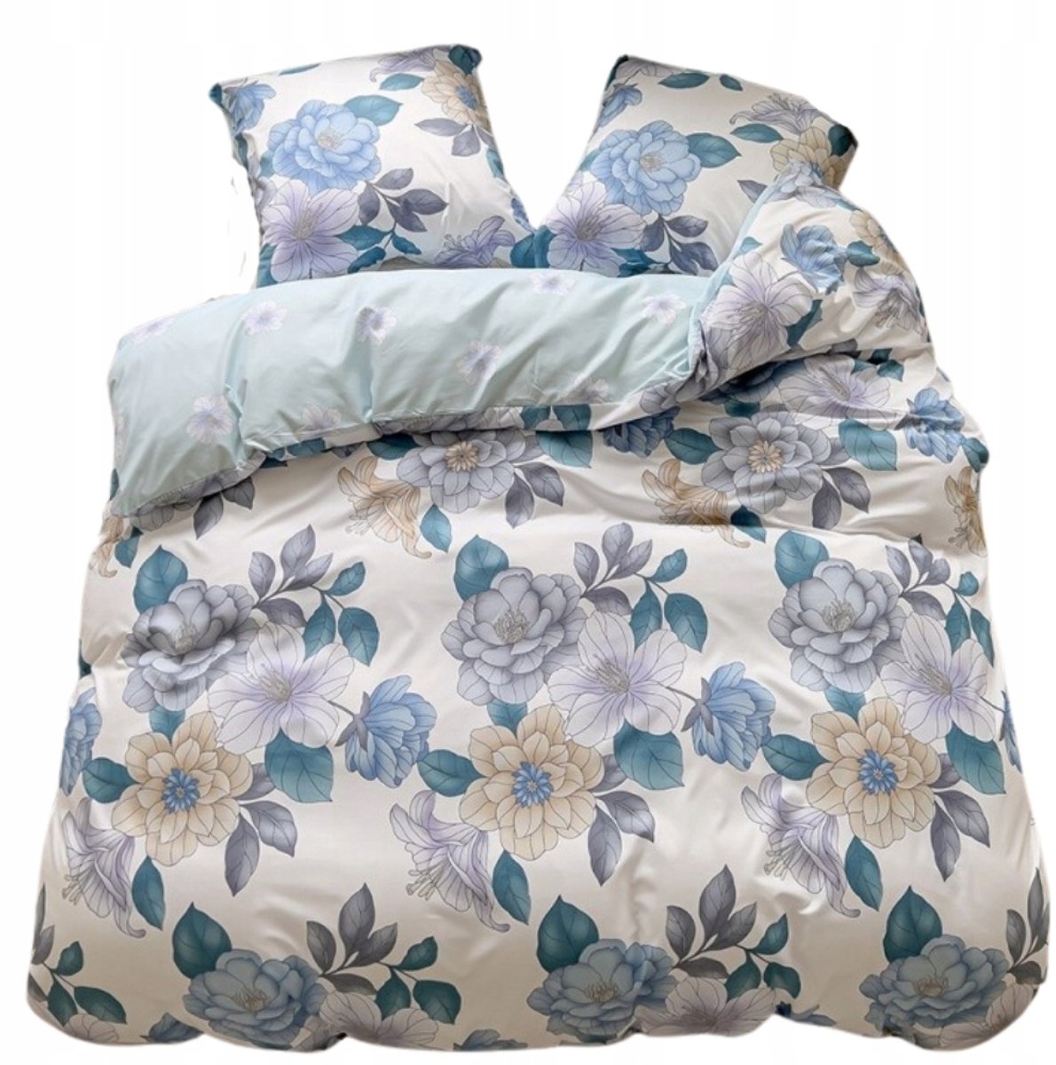 Luxe Katoen Satijn Dekbedovertrek Set 200x220cm Bloemen