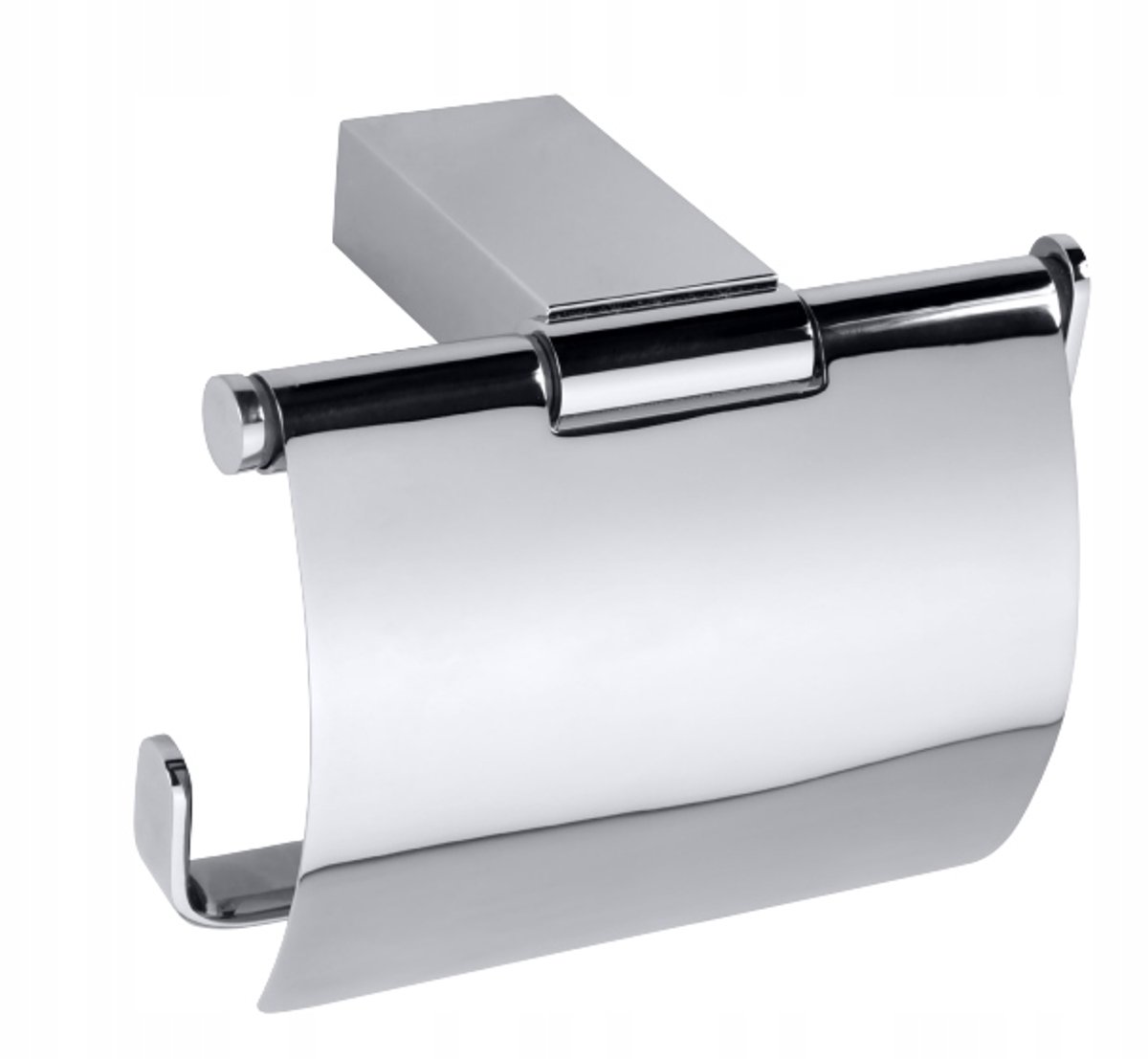 Bemeta Via Toiletrolhouder met klep - Wandmontage, Metaal, Zilver