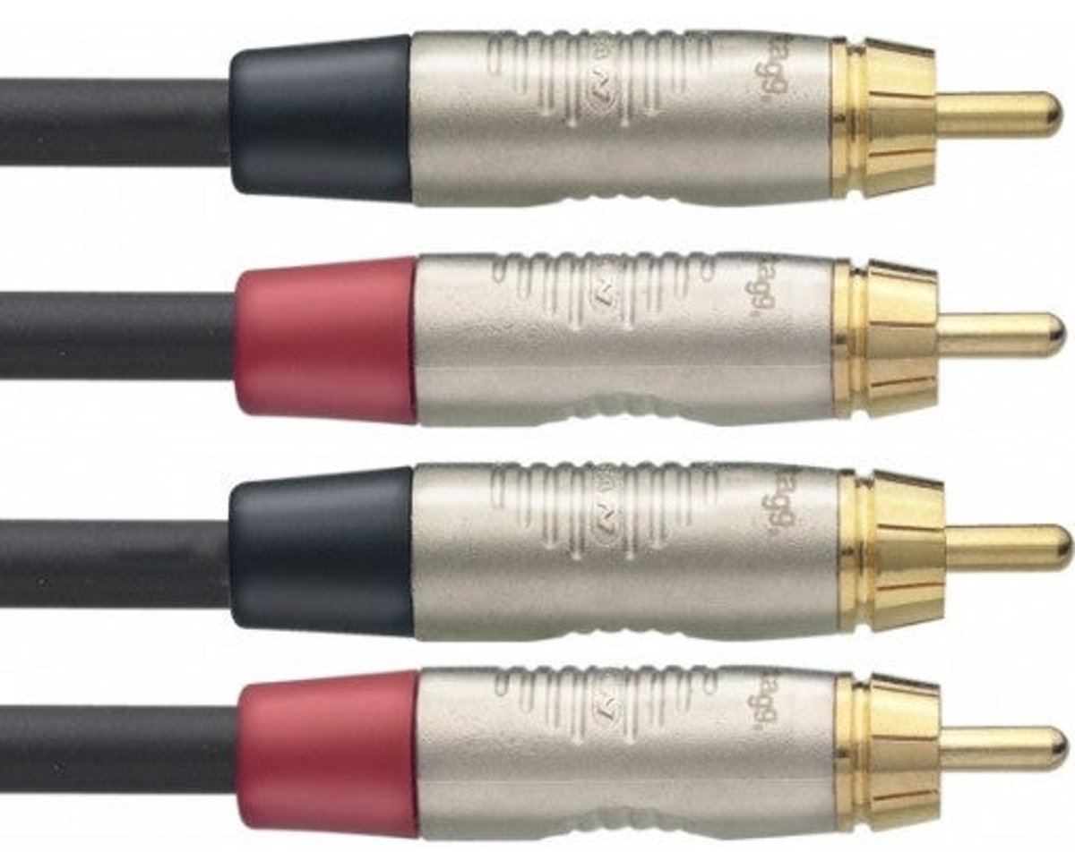 Stagg NTC3CR 2x RCA male - 2x RCA male 3 meter