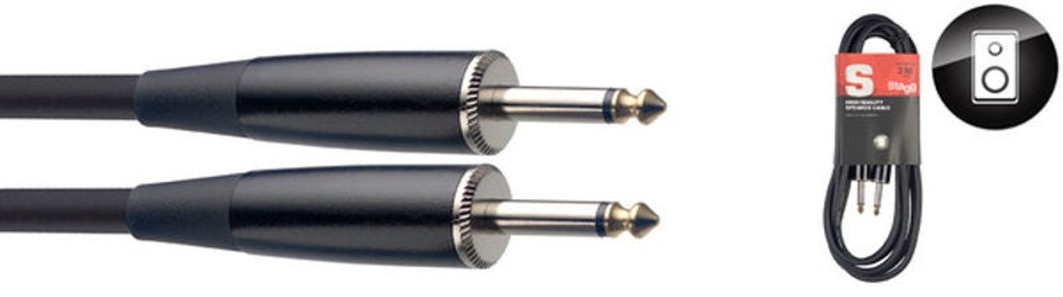 Stagg SSP3PP15 speakerkabel 1.5 mm2 jack - jack 3 meter