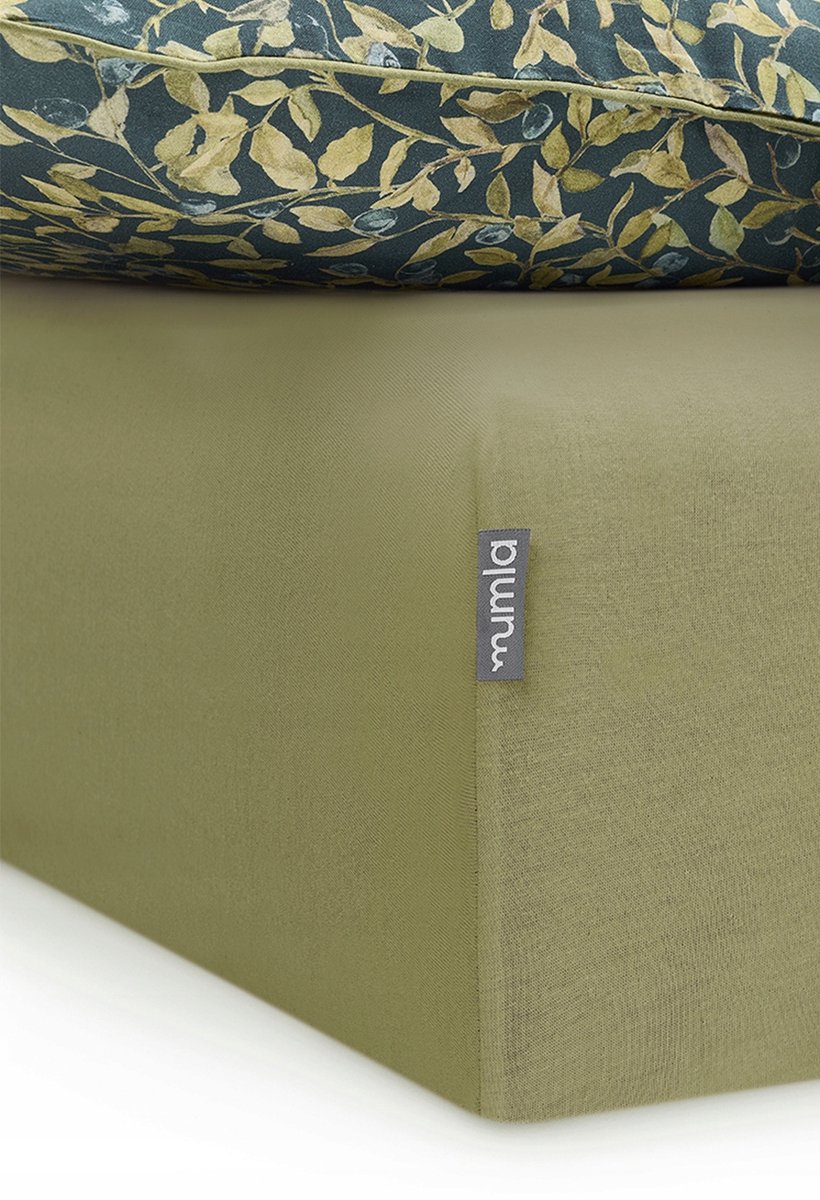 Khaki Katoenen Hoeslaken met Elastiek - 180x200 cm