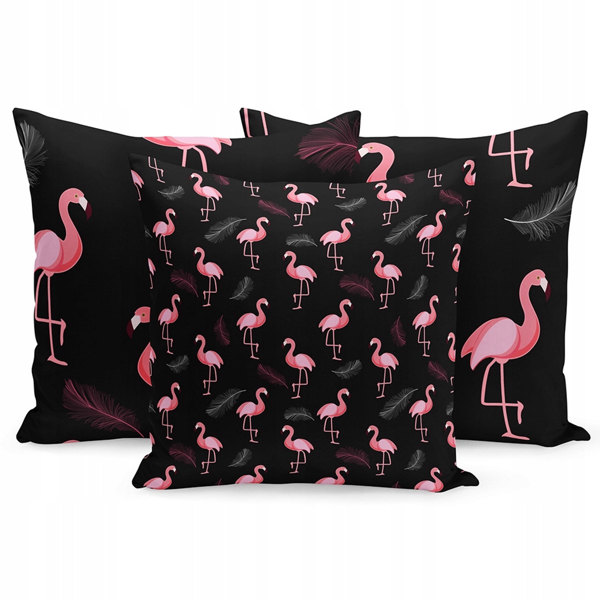 Decoratieve Kussenhoes 45x45cm Zacht Microvezel Zwart Roze