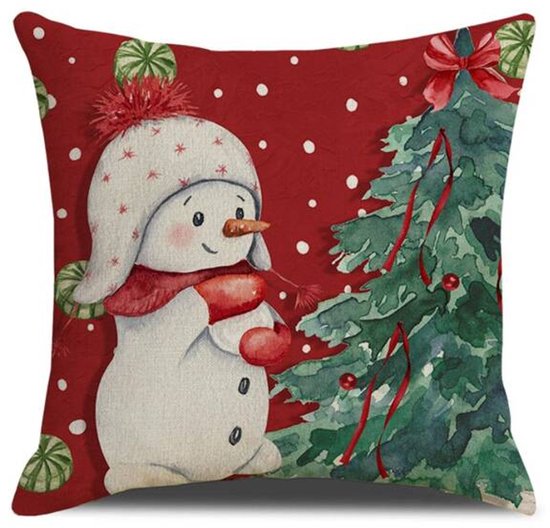 JOTOM Set van 2 kerstkussenslopen, pluche, korte wol, decoratieve sierkussenhoezen, sneeuwvlokken, kussenhoezen, bankkussens, kussensloop, kerstdecoratie voor woonkamer, tuin, 45 x 45 cm, rood