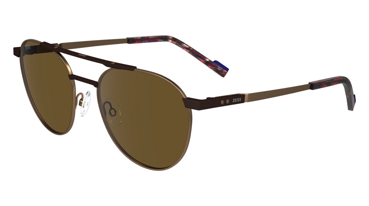 ZEISS ZS23137S 203 SATIN BROWN 53/19/145 MALE Zonnebrillen