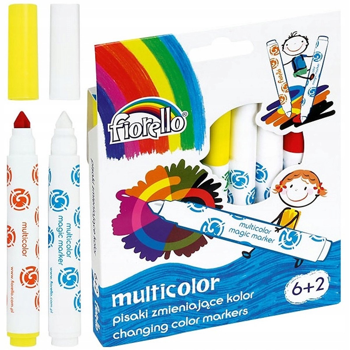 Fiorello Kleurrijke Stiften Set (8 stuks) met Magische Effecten