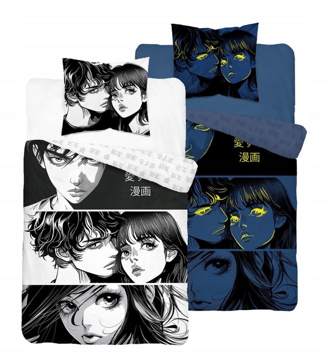 Anime Manga Beddengoed 140x200 Katoen - Lichtgevend in het Donker