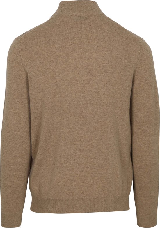 Pull demi- Zip Steppin' Out en laine mérinos beige - Taille M - Homme - Pulls