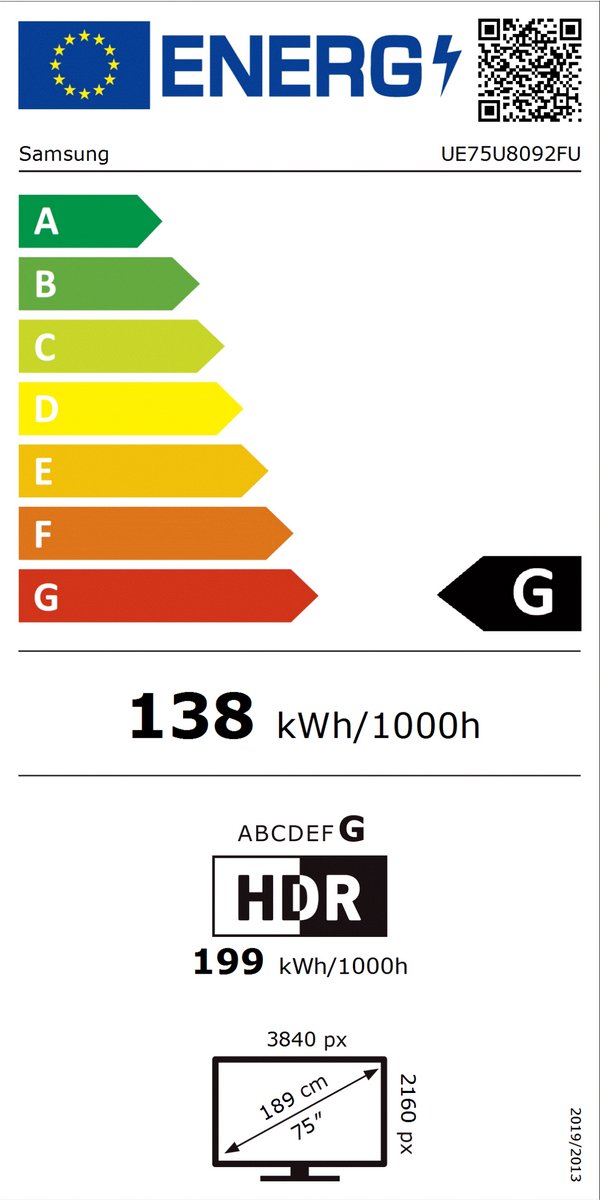 Samsung UE75U8092F 75 inch 4K LED TV - afbeelding 2