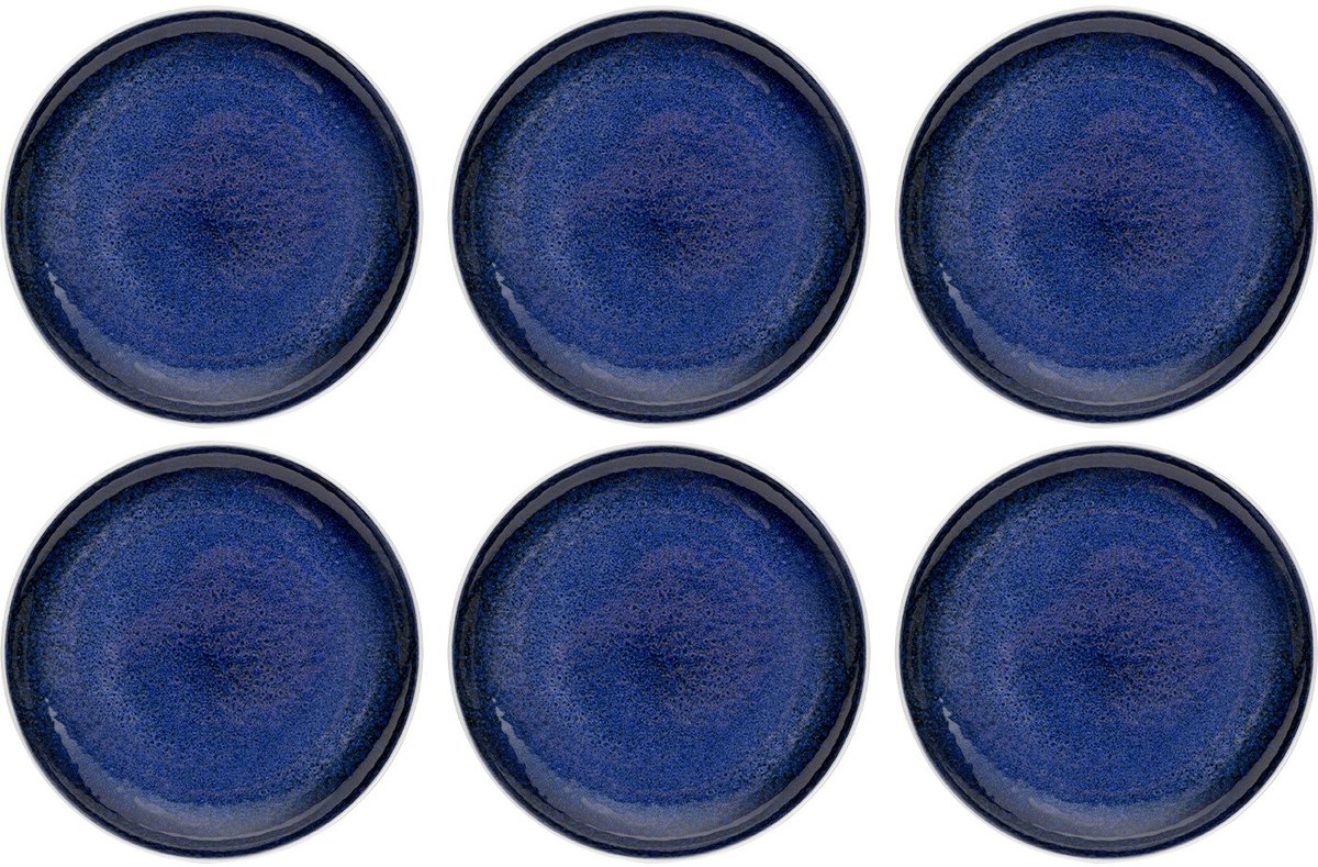 Borden Partito blauw Ø20cm (6/set) Kare Design