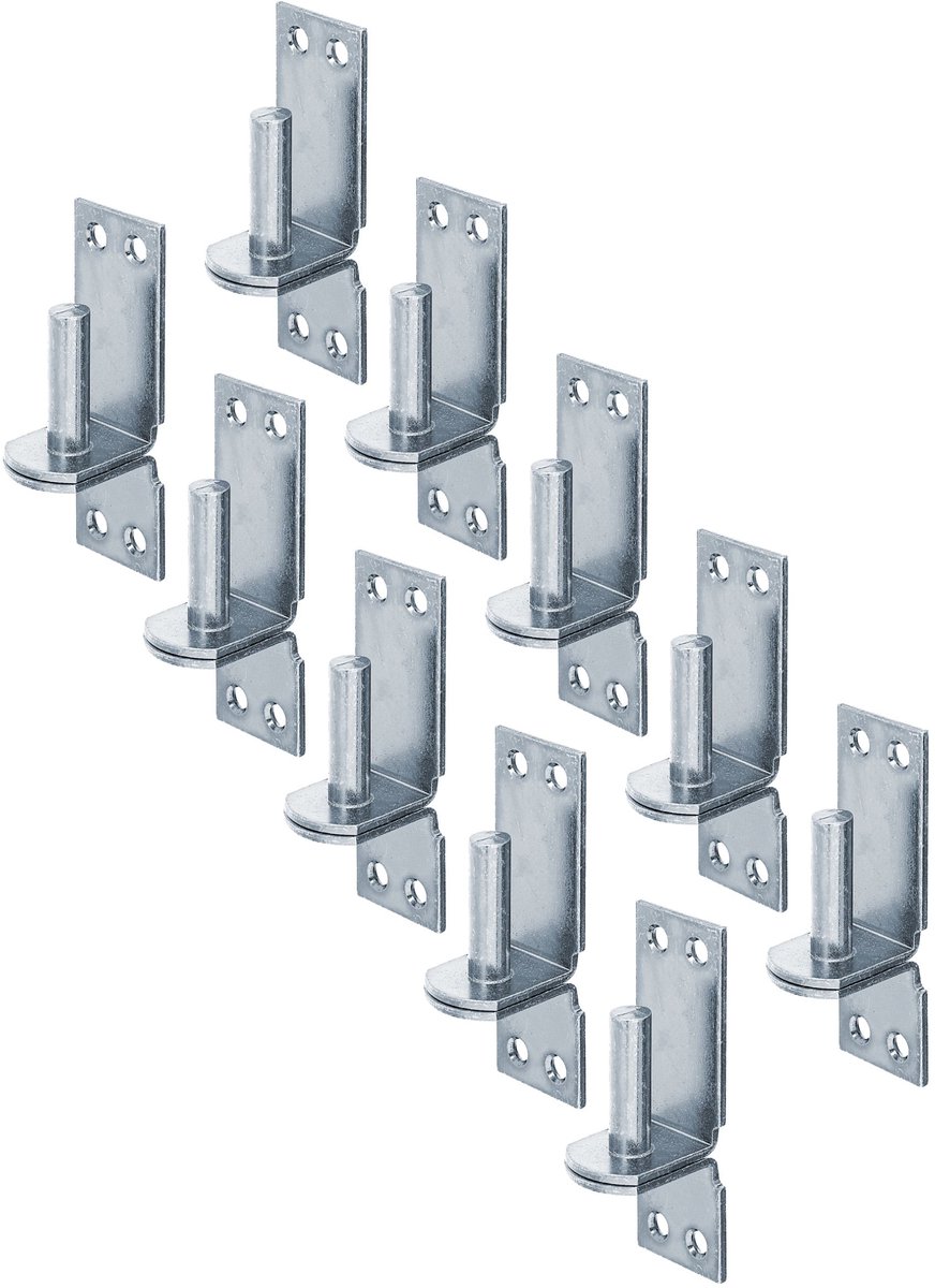 Alberts 823771 plaatduim op plaat | in de uitvoeringen met DI- of DII-haak | elektrolytisch blauw verzinkt | doornmaat Ø16 mm | plaat 115 x 40 mm | Set van 10