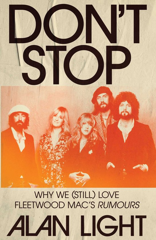 Boekomslag met de tekst 'DON'T STOP' en een foto van Fleetwood Mac.